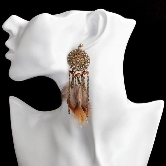 Jewelry - Feather Tassel Earrings